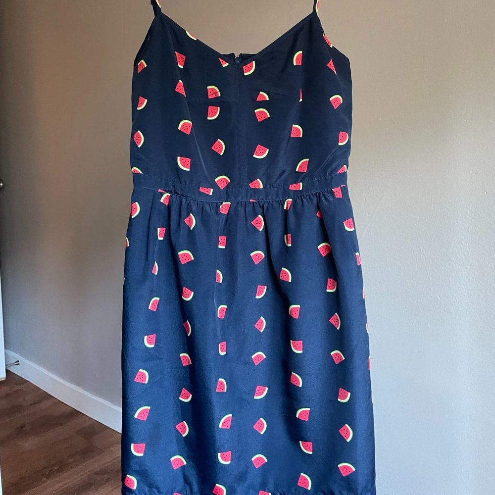 J. Crew Navy Watermelon Dress